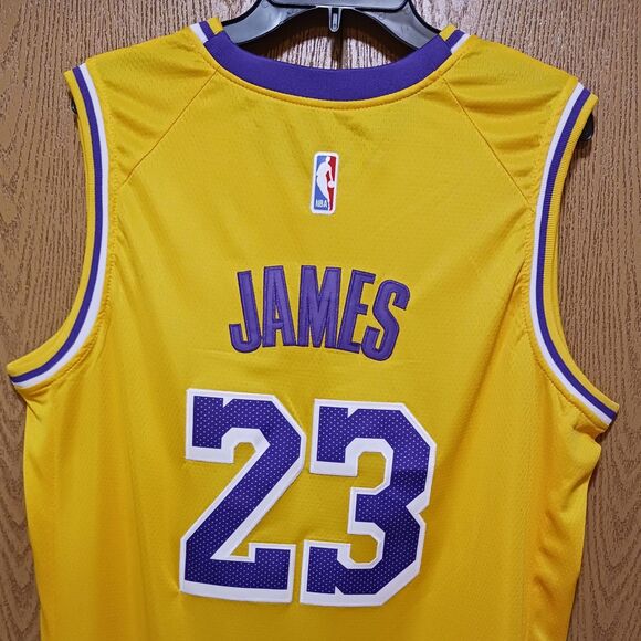 LeBron James (Nike)-(Lakers)-(Jersey)-(Yellow)-(New Cond.)-(Size-XL-52)-$100.00 - Picture 7 of 10